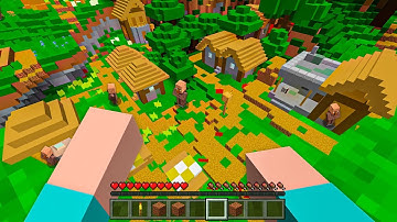 HOW NOOB FOUND VILLAGE INSIDE 1 BLOCK!? Minecraft NOOB vs PRO! 100% TROLLING ONE BLOCK HOUSE