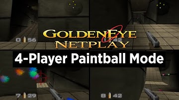 GoldenEye N64 60 FPS Netplay Multiplayer - 4P Paintball Mode
