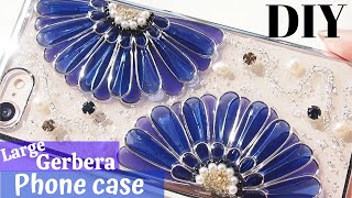 🌹【UVレジン】大輪のガーベラスマホケース/Make a Large Gerbera iPhone Case/DIY