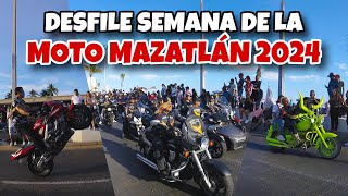 DESFILE SEMANA DE LA MOTO MAZATLÁN 2024 / Cientos de Motos de todo el pais desfilan en el Malecón