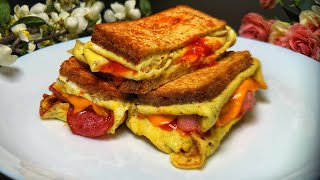 Egg toast | Egg sandwich | Egg cheese sandwich | MOST DELICIOUS + EASY breakfast recipe!!