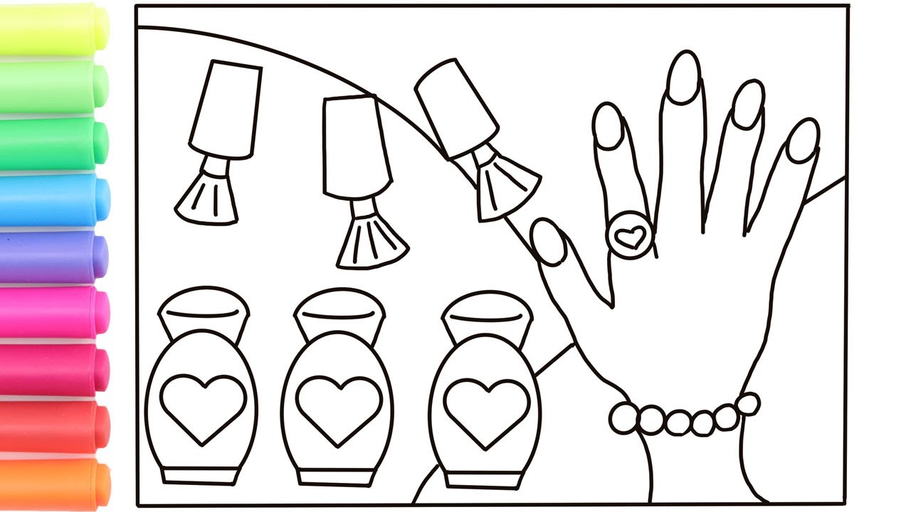 1. Nail Polish Coloring Pages - wide 1