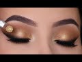 Golden Smokey Winged Liner Look | Easy Holiday Makeup