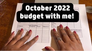 October 2022 budget setup | Zero-based budget | Real numbers | How to budget | low income budget