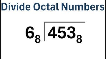 How to Divide Octal Numbers