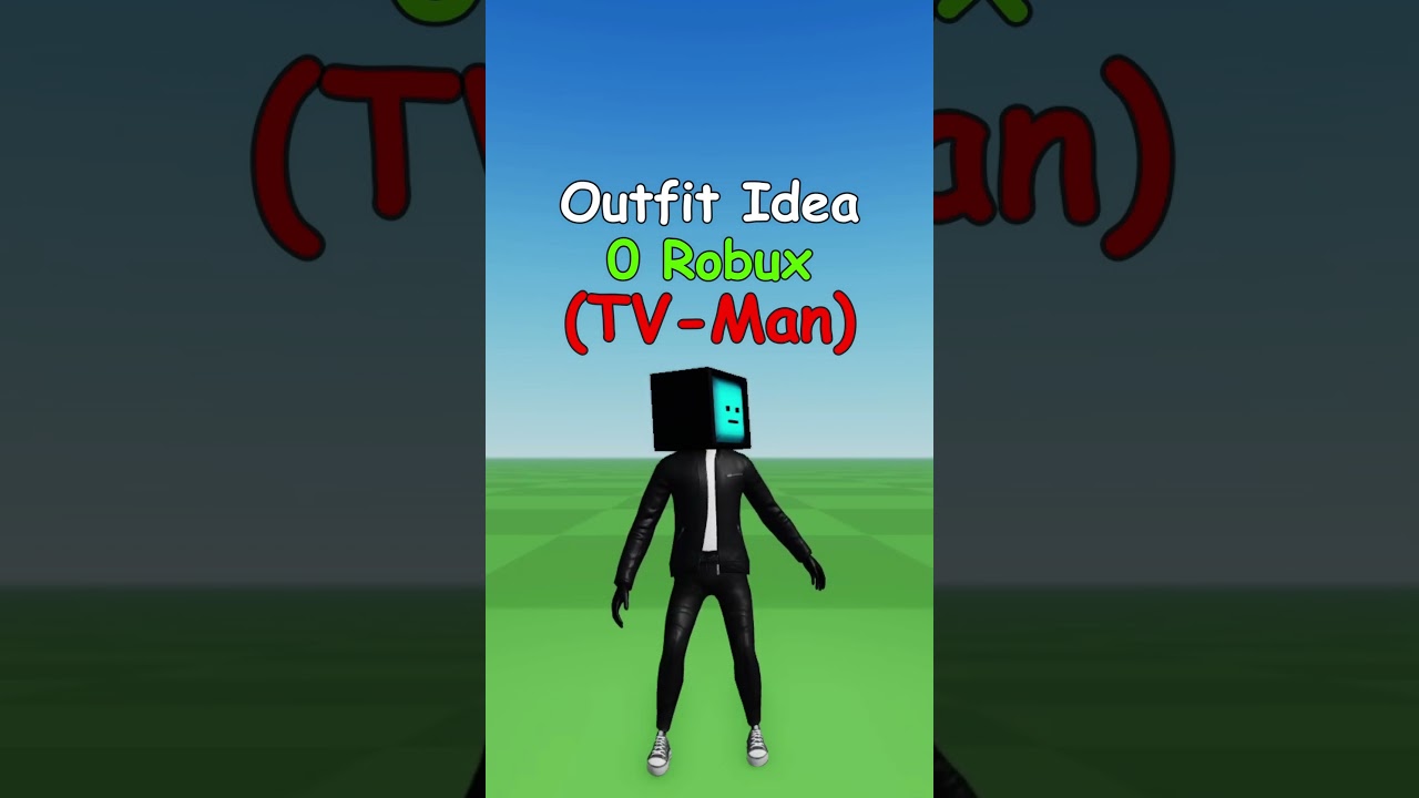 Skibidi Tv-Man roblox 0 robux outfit idea! 🤑 #fyp #game #roblox