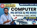 Computer|MS Office||MS Word|Railway|SSC|#rrb #rrbntpc #rrbje #ssc #railway#computer