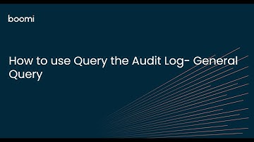 How to Use Query the Audit Log -General Query