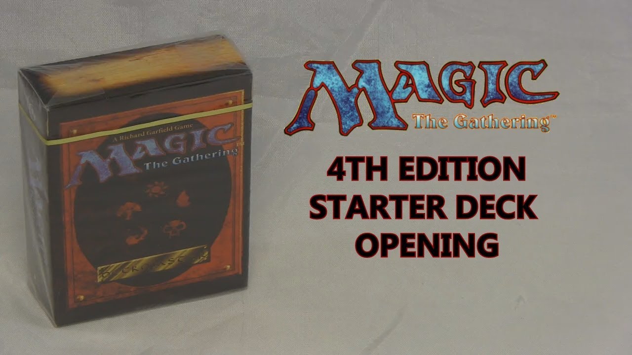 Magic The Gathering 4th Edition Starter Deck 1995 Opening Unboxing Youtube