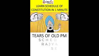 TEARS OF OLD PM | Mnemonics for 12 Constitutional Schedules | Learn in 1 minute