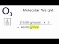 Molar Mass and Molecular Weight Concepts