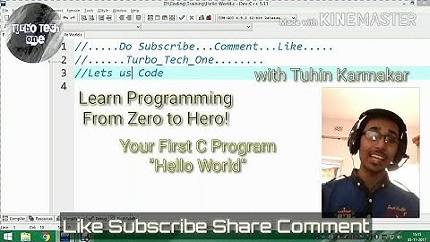 Hello World - The First Program in C | Learn to Code #1 | Turbo Tech One