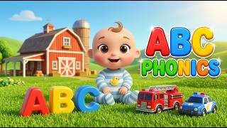 ABC Phonics Song with Cars &amp; Trucks! 🚗 Learn Alphabet with Vehicles | @Abckidsbaby