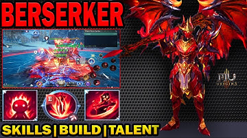 MU ORIGIN 3  - BERSERKER | SKILLS, BUILD AND TALENT | MenchDrey