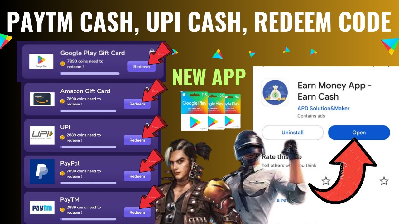 Earn Money App Earn Cash Google Play Redeem Code Earning App Free