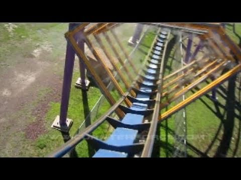 Bizarro Front Seat on-ride HD POV (with full audio) Six Flags Great Adventure