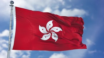 Hong Kong Flag Animation Stock Motion Graphics