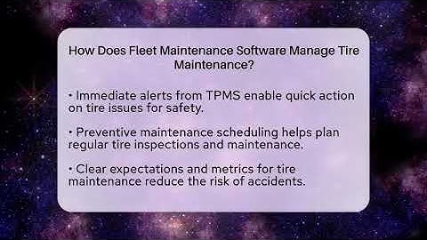 How Does Fleet Maintenance Software Manage Tire Maintenance? - Talking Tech Trends