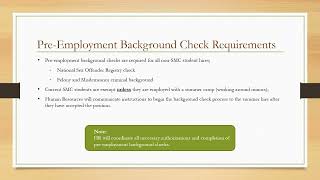 2026 Pre Employment Requirements and New Hire Forms Overview
