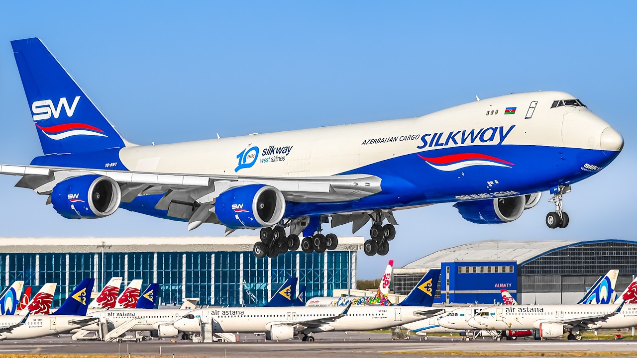 ✈️ GREAT Plane Spotting at Almaty Airport in Kazakhstan 🇰🇿 80 Close Up Aircraft Takeoffs & Landings