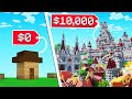 $0 vs $10,000 Builds In Minecraft