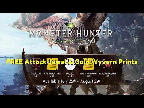 Monster World | FREE!!! Attack Jewel & Gold Wyvern Prints | How To Get It - YouTube
