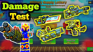 New Lottery Weapons Damage & Stats | Op Weapons? - Pixel Gun 3D