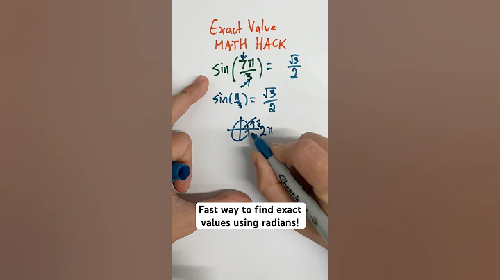 How to find exact values of a trig function in radians! #mathhack #math #trigonometry #exactvalues