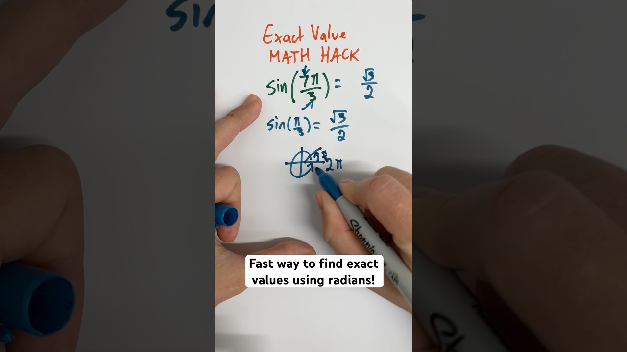How to find exact values of a trig function in radians! #mathhack #math #trigonometry #exactvalues