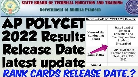 AP Polycet 2022 Results Released Date latest update🤩/APPOLYCET 2022 Results Date/APPolycet Rank card