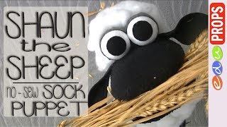 DIY SOCK PUPPET SHEEP  How to make nosew sock puppets (Ep.03 Shaun the Sheep) | Edu Props