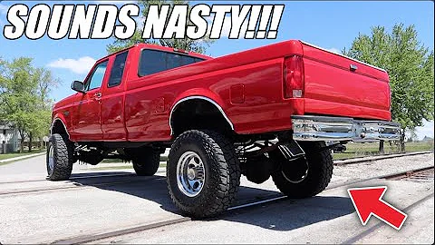 New HUGE Axle dump EXHAUST TIP on the 7.3 PowerStroke!!!