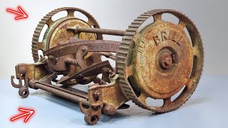 105 Years Old Push Reel Mower Restoration  Why Did People Stop Using These?