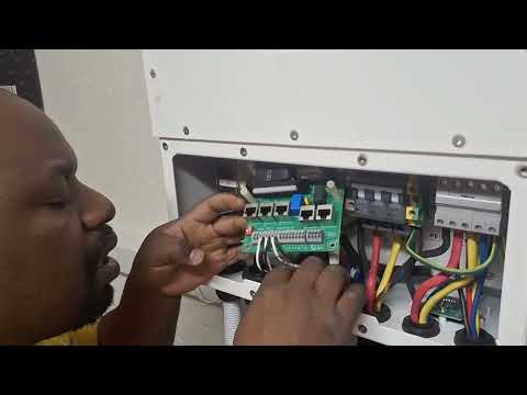 Deye 12Kw 3 phase inverter BMS communication card replacement and PV cables replaced Mc4  burning