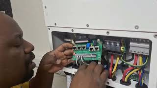 Deye 12Kw 3 phase inverter BMS communication card replacement and PV cables replaced Mc4 burning