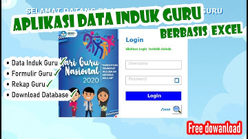 APLIKASI DATA INDUK GURU SEKOLAH VERSI EXCEL