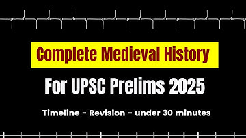 Complete Medieval History revision in 30 Minutes | Timeline Approach | UPSC Prelims 2025