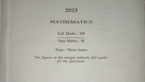 Ahsec class 12 math question paper 2023||HS 2nd year||Mathematics