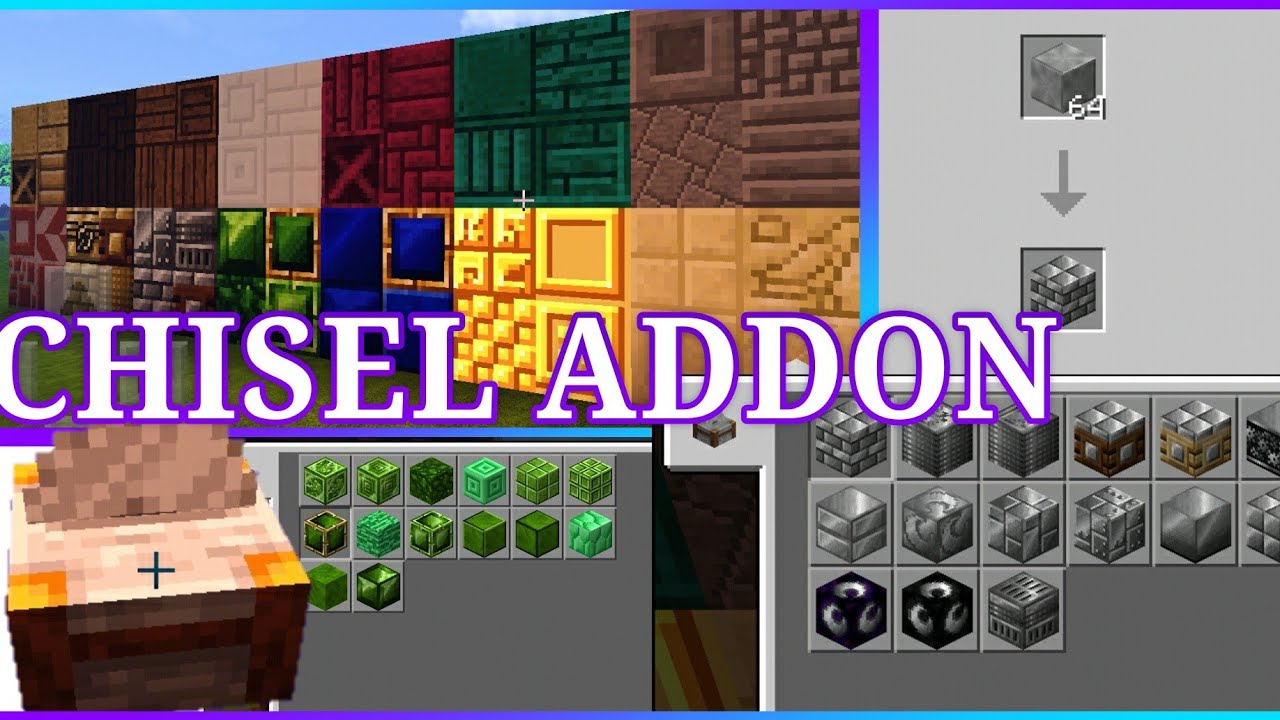 ADDON CHISEL / SINSEL PARA MINECRAFT PE 1.16 y 1.16.100 - YouTube