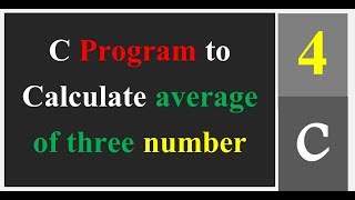 C Program to Calculate average of three number