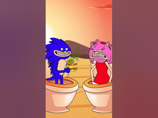 Outline Video Shin Sonic Fun time in toilet