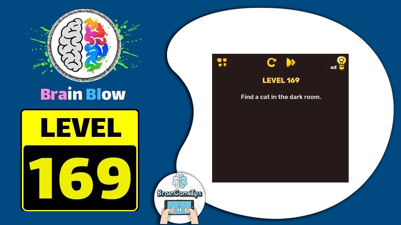Brain Blow: Genius IQ Test - Level 169 Find The Cat In The Dark Room Answer