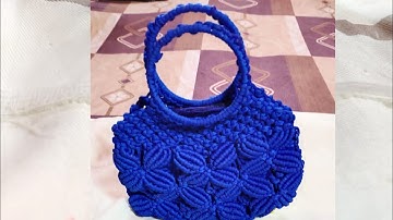 macrame Bag 👜👜 lining with zipper new 2024 (GEETA MACRAME)