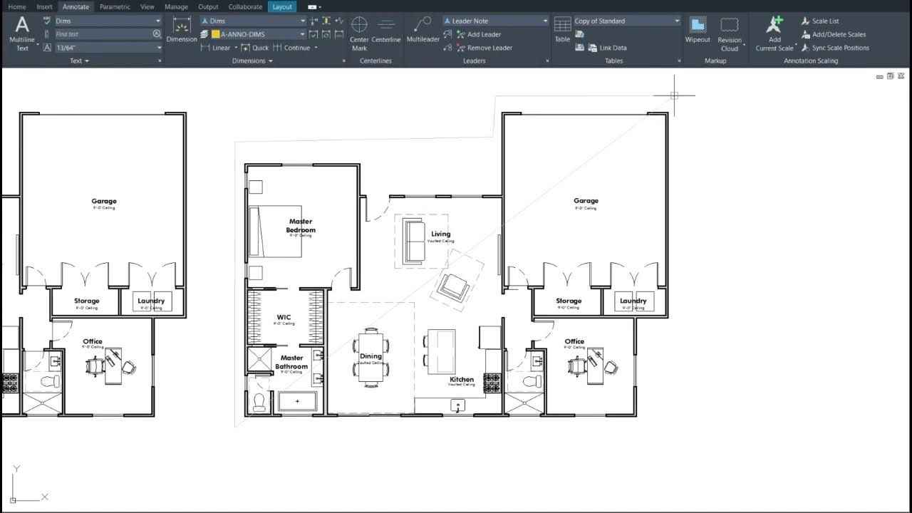 Autocad Grey out the Floor Plan using wipeout YouTube