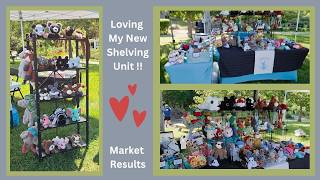 Loving My New Shelving Unit  Perfect For Markets   Market Results  What Sold