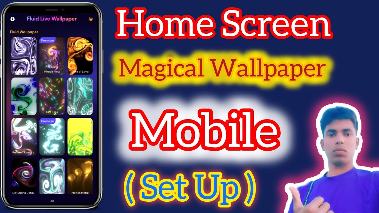 Home Screen Touch Animation Wallpaper || Magical Wallpaper kivabe set
