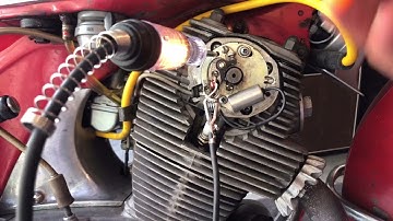 How to set ignition points timing on Honda 305 motorcycle