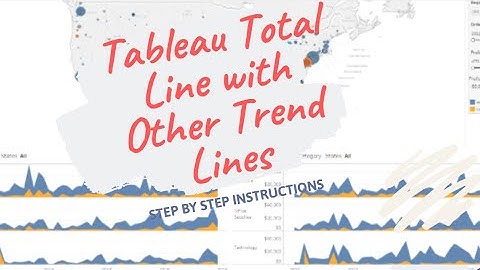 Tableau Tutorial on How to Create a Total Trend Line Along with other Categories Trend Lines