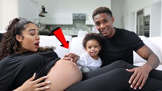 Shine Feels His Baby Brother Kick For The First Time! *Funny Reaction*