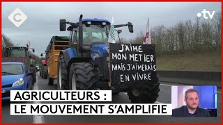 Agriculteurs : la colère se propage en Europe - C à vous - 23/01/2024